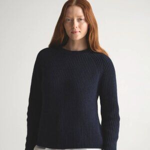 EUC Quince Organic Cotton Fisherman Crew Sweater, Sz S